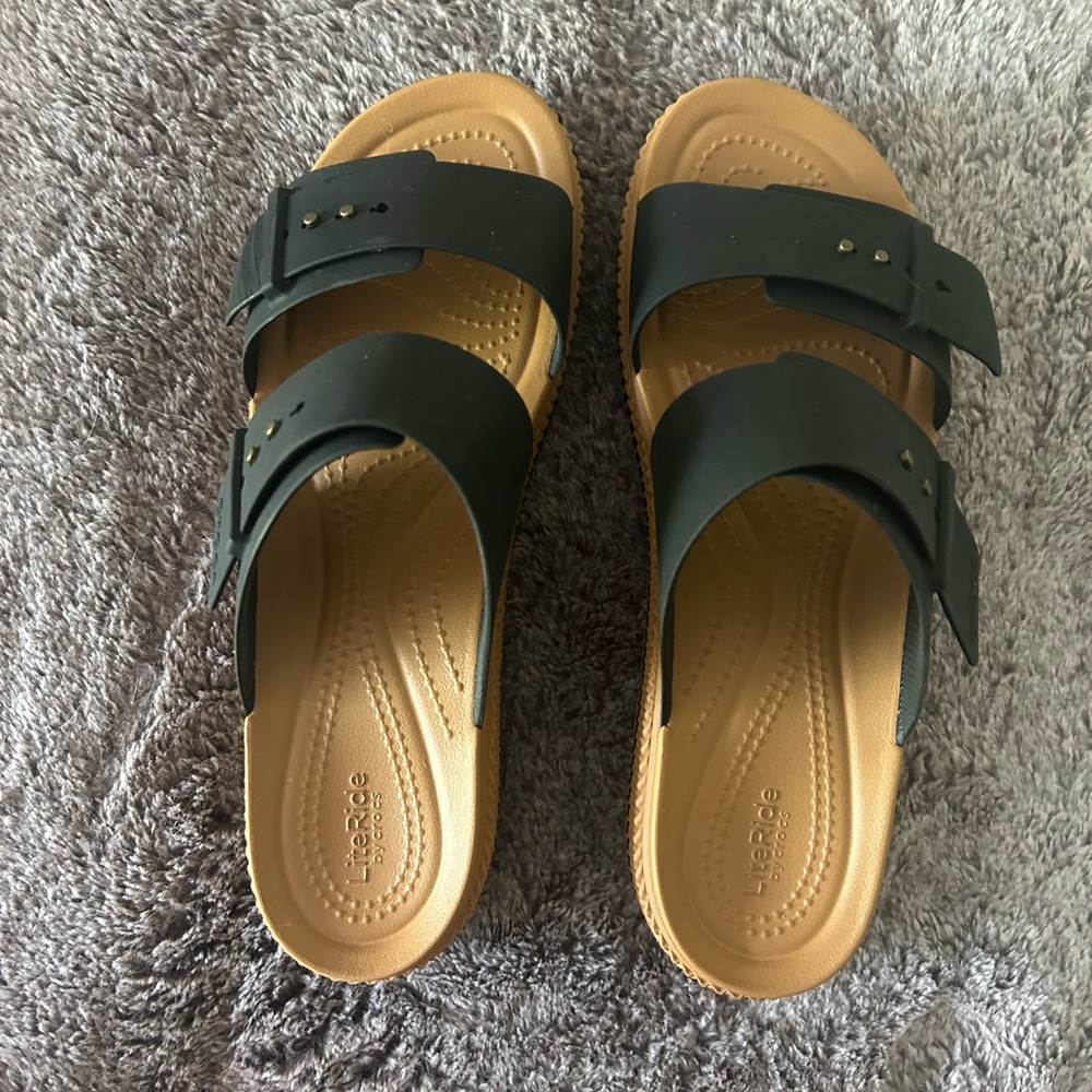 Crocs Black Slide Sandals